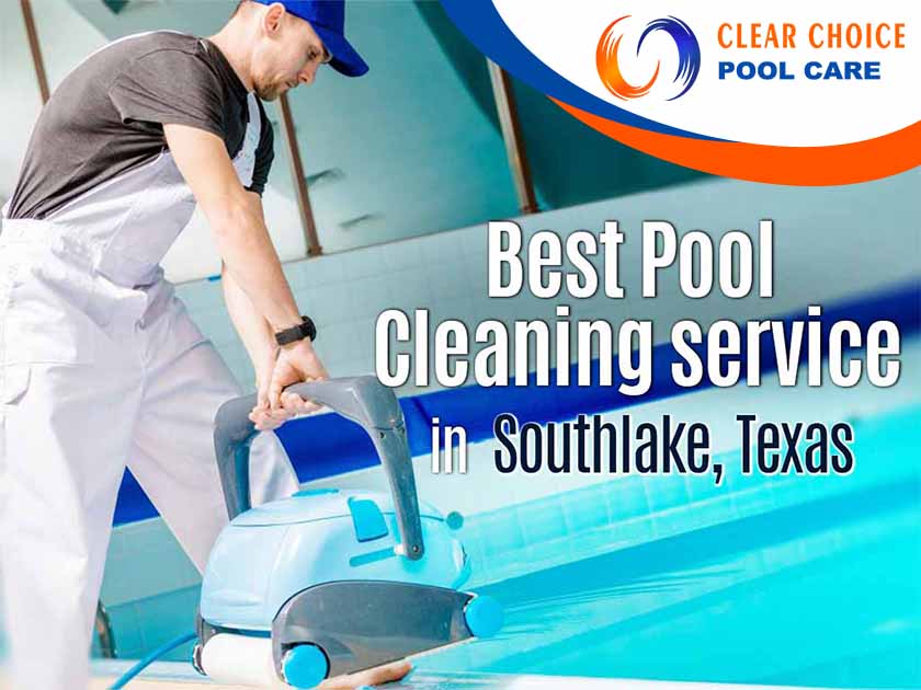 Image of A man cleaning a pool like the best pool cleaning service in Southlake Texas. Maintaining a clean and pristine pool is a constant struggle. Pool owners in Southlake, Texas know the challenges of keeping their pool water crystal clear, balanced, and free from debris. It requires time, effort, and expertise that many pool owners simply don't have. Without proper care, your pool can quickly become a breeding ground for bacteria, algae, and other harmful contaminants. Not only does this compromise the health and safety of those who swim in it, but it also diminishes the overall enjoyment and aesthetic appeal of your pool. Introducing Clear Choice Pool Care - the best pool cleaning service in Southlake, Texas. Our team of experienced professionals is dedicated to ensuring that your pool remains sparkling clean and inviting all year round. With our comprehensive range of services including regular maintenance, water balancing, debris removal, and equipment check-ups, we take the hassle out of pool care so you can focus on enjoying your oasis. Why settle for anything less than perfection? Choose Clear Choice Pool Care for unrivaled expertise and top-notch service that guarantees a pool you can be proud of. Don't let your pool maintenance woes get in the way of relaxation - let us handle it for you!
