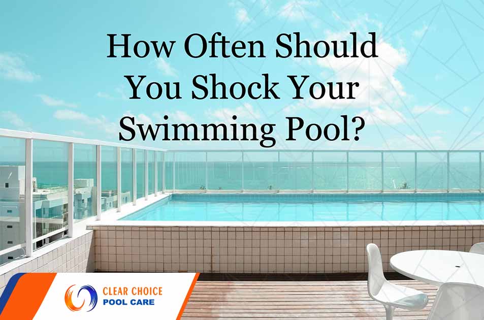 Image of A swimming pool that needs to be shocked. Maintaining a clean and healthy pool can be challenging, especially when it comes to knowing how often to shock it. Many pool owners struggle with this crucial aspect of pool care, leading to the accumulation of harmful bacteria and algae. Imagine diving into your pool, only to be greeted by murky water and unpleasant odors. Not only does it ruin your swimming experience, but it also poses serious health risks for you and your loved ones. Introducing Clear Choice Pool Care - your ultimate solution for crystal clear and bacteria-free pool water. With our expert guidance, you'll never have to wonder how often to shock your pool again. Our team of pool care specialists will assess your specific needs and provide you with a personalized shock treatment schedule that ensures optimal water quality all year round. Say goodbye to cloudy pools and hello to the clear choice in pool care!