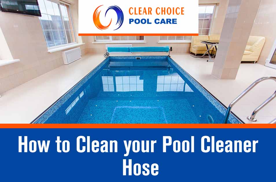 Image of A pristine indoor swimming pool. Cleaning your pool cleaner hose can be a frustrating and time-consuming task. It's not always clear how to effectively maintain and clean this essential part of your pool care routine. When your pool cleaner hose is dirty or clogged, it can lead to inefficient cleaning, reduced suction power, and even damage to your pool cleaner. Without proper maintenance, you may find yourself spending more time manually cleaning your pool or dealing with costly repairs. Introducing Clear Choice Pool Care! We understand the importance of keeping your pool cleaner hose in top condition for optimal performance. With our easy-to-follow guide and specially formulated cleaning solutions, we make it a breeze to clean your pool cleaner hose. Our step-by-step instructions will walk you through the process, ensuring that you get rid of all debris and buildup without any hassle. Say goodbye to clogged hoses and hello to a crystal-clear pool! Trust Clear Choice Pool Care for all your pool maintenance needs.