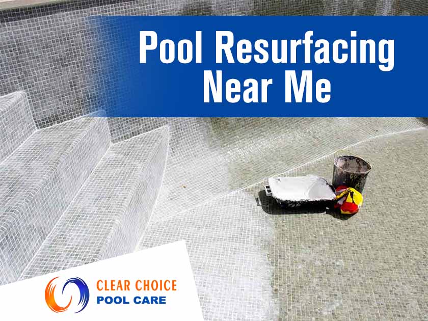 Image of An empty pool being resurfaced professionally. Having a pool is great, but over time, it can start to show signs of wear and tear. Cracked tiles, faded surfaces, and rough textures can make your pool unappealing and unsafe to use. Imagine the disappointment of inviting guests over for a pool party, only to have them see the unsightly condition of your pool. It's embarrassing and makes you hesitate to enjoy your own backyard oasis. With Clear Choice Pool Care, you no longer have to worry about the state of your pool. We offer top-notch pool resurfacing services that will breathe new life into your swimming pool. Our team of experienced professionals uses the latest techniques and high-quality materials to transform your worn-out pool into a stunning masterpiece. Don't settle for an eyesore any longer. Choose Clear Choice Pool Care for expert pool resurfacing near you. With our services, you can enjoy a beautiful and safe swimming environment that will impress both family and friends. Get in touch with us today!