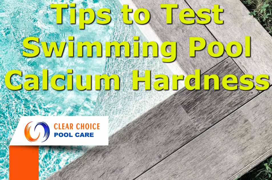 Image of Tips to Test Swimming Pool Calcium Hardness. Testing swimming pool calcium hardness can be a daunting and confusing task. Many pool owners struggle to determine the correct levels of calcium hardness in their pools, leading to potential damage and costly repairs. Without knowing the right amount of calcium hardness in your pool, you'll face numerous problems. Low levels can cause erosion on your pool surfaces and equipment, while high levels lead to unsightly scaling and cloudy water. Introducing Clear Choice Pool Care - your ultimate solution for testing swimming pool calcium hardness. Our easy-to-use testing kits are designed to provide accurate results within minutes, taking the guesswork out of maintaining proper water balance. With Clear Choice Pool Care, you can now effortlessly test your pool's calcium hardness and make informed decisions about necessary adjustments. Say goodbye to costly repairs and hello to a crystal clear pool that lasts for years!